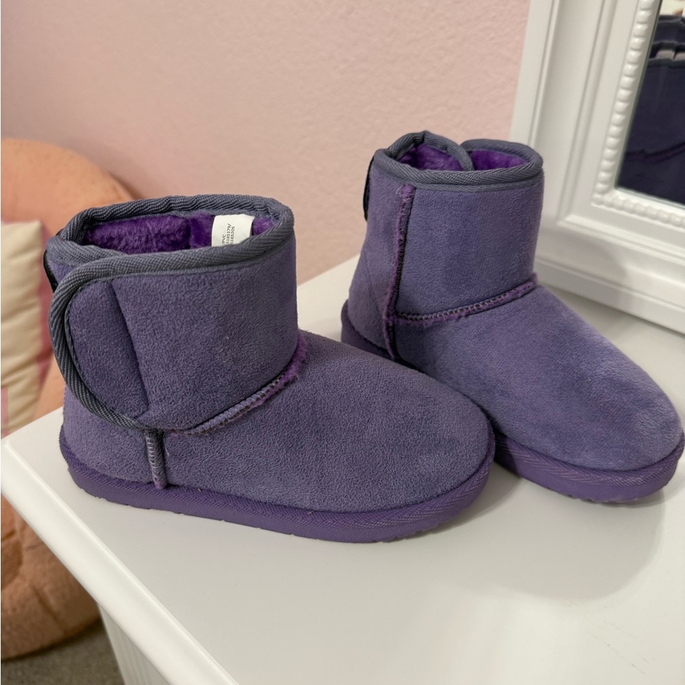 Girls Purple Suede Ankle Boots size 13